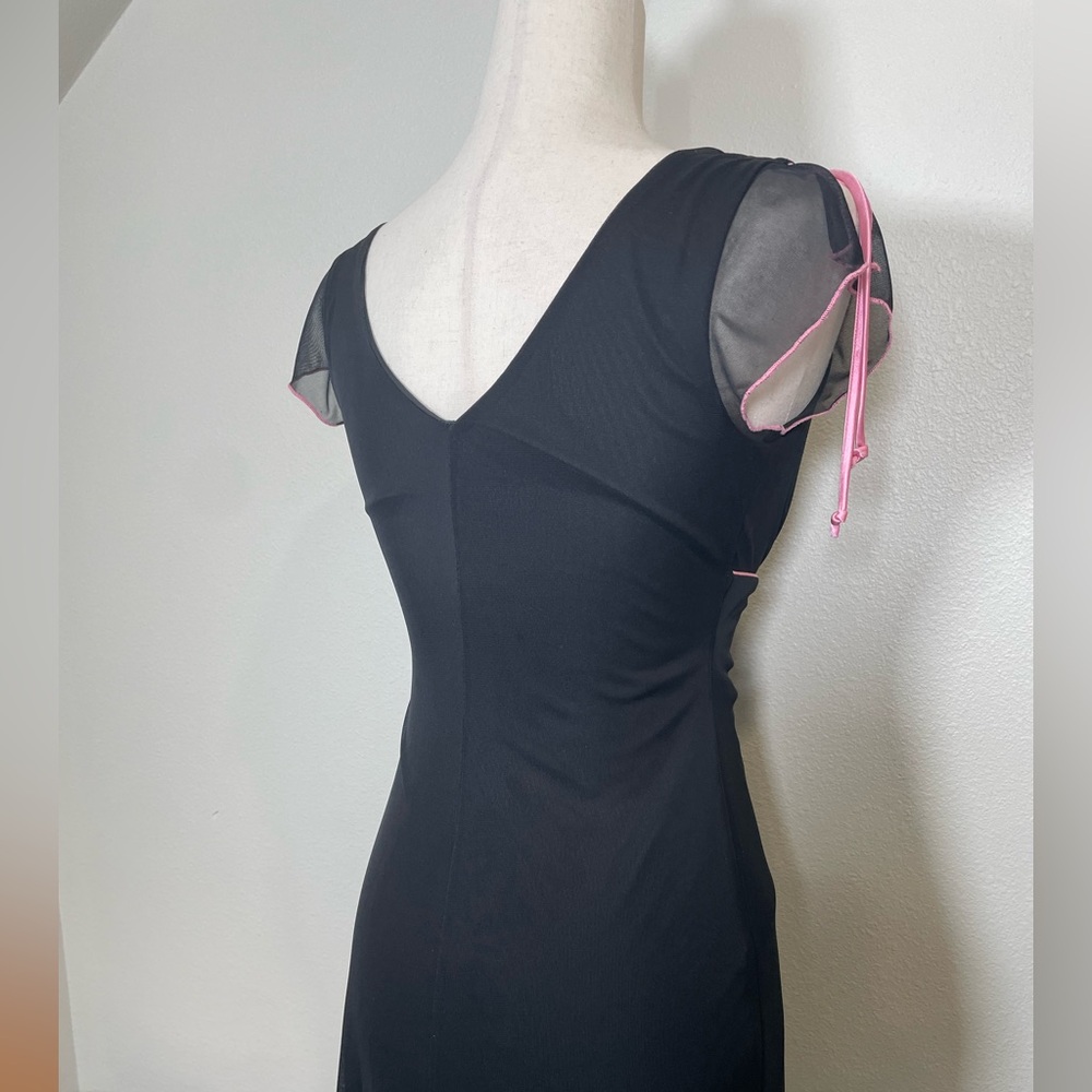Vintage 90’s Y2K Cocktail Prom Party Dress Black & Pink Byer Too Size Small - Picture 5 of 16